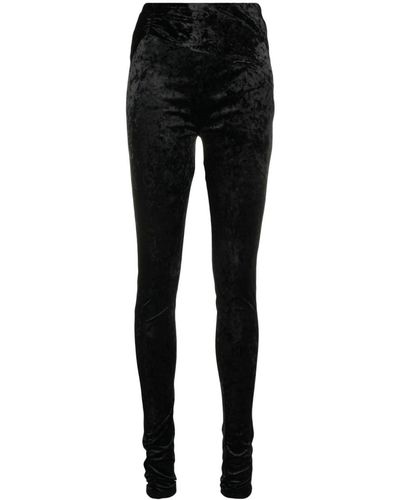 Gestuz Milagz High-waist Velvet leggings - Black