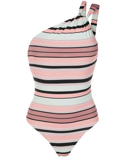 Clube Bossa Draper One-shoulder Swimsuit - Pink