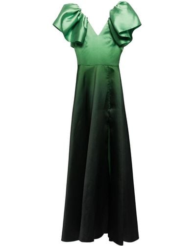 Saiid Kobeisy Gradient-effect Taffeta Dress - Green