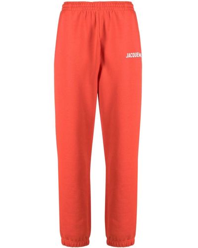 Jacquemus Le Jogging Organic-cotton Track Trousers - Red