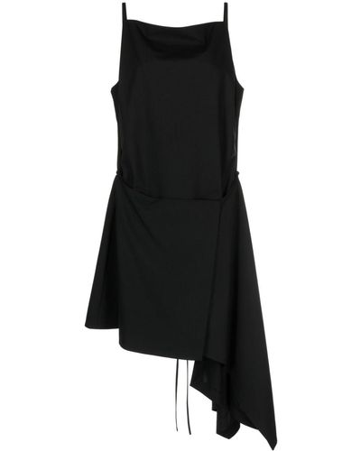 Juun.J Mouwloze Asymmetrische Mini-jurk - Zwart