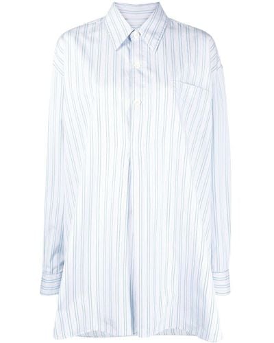Our Legacy Camicia oversize a righe - Bianco