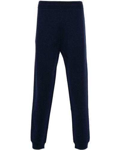 Gucci Pantalones de chándal con logo bordado - Azul