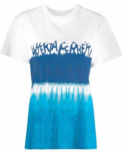 Alberta Ferretti T-shirt I Love Summer - Bleu