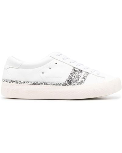 Golden Goose Glitter-trim Low-top Trainers - White