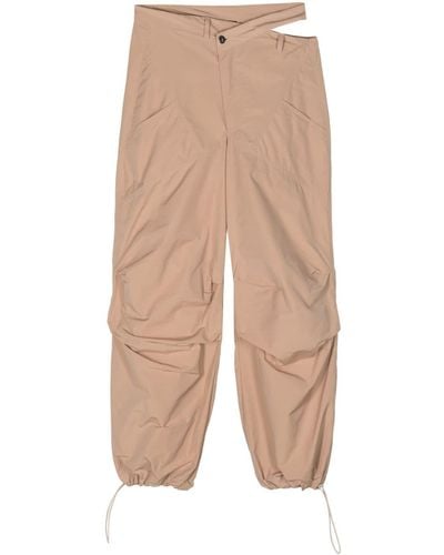 ANDREADAMO Cut-out Cargo Trousers - Natural