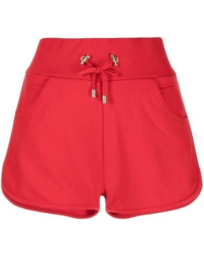 Balmain Shorts mit Kontrasttasche - Rot