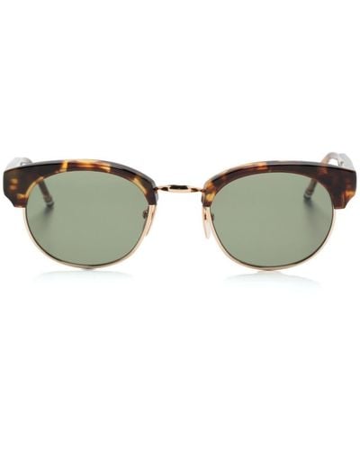 Thom Browne Tortoiseshell Round-frame Sunglasses - Green