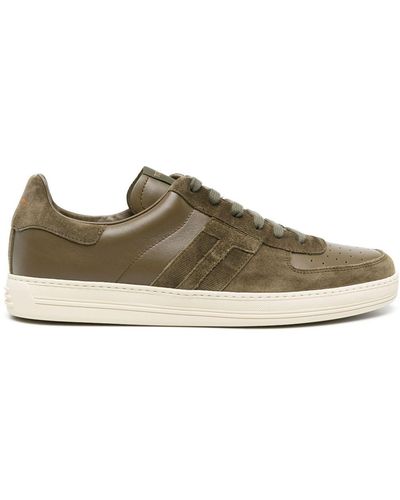 Tom Ford Leren Sneakers - Groen