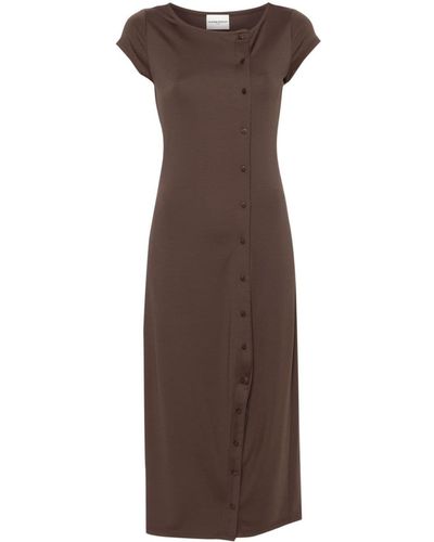 Claudie Pierlot Timerica Asymmetrical Dress - Brown