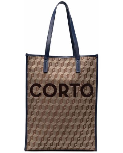 Corto Moltedo Shopper mit Monogramm - Mehrfarbig