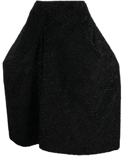 Comme des Garçons Cloqué-effect Pleated Skirt - Black