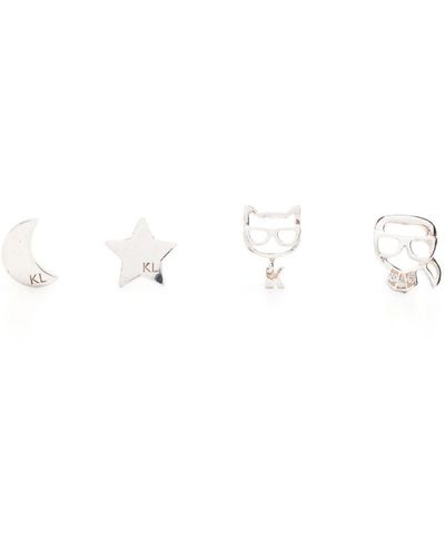 Karl Lagerfeld K/ikonik Earrings Set - White