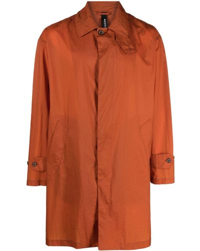 Mackintosh Soho Ripstop-texture Raincoat - Orange