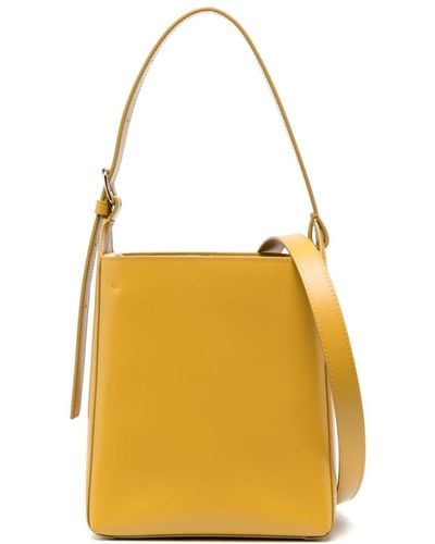 A.P.C. Small Virginie Leather Tote Bag - Yellow