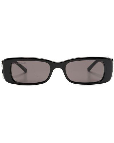 Balenciaga Dinasty Rectangle-frame Sunglasses - Women's - Acetate - Gray