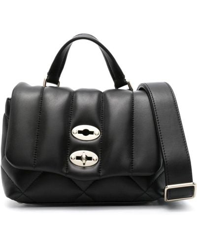 Zanellato Mini Leather Cross Body Bag - Black