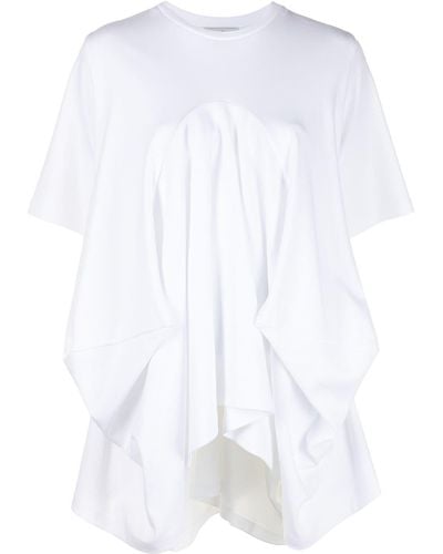 Goen.J Draped Cotton T-shirt - White