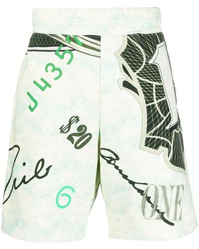 Moschino Shorts mit grafischem Print - Grün