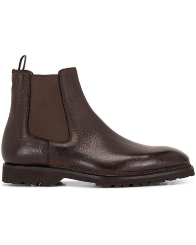 Bontoni Almond-toe Leather Boots - Brown