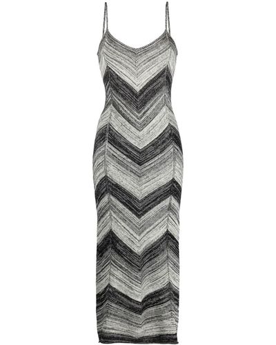 Proenza Schouler Lurex Woven Maxi Dress - Gray