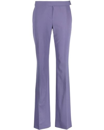 Stella McCartney Pressed-crease Low-waist Slim-fit Trousers - Purple