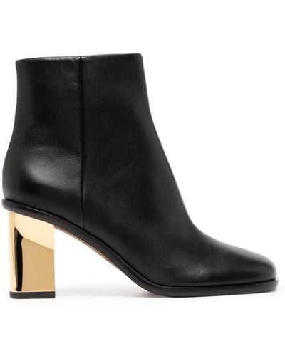 Chloé Rebecca 75mm Leather Boots - Black