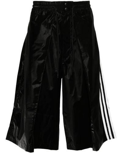 Y-3 Bermuda Shorts Met Drie Strepen - Zwart