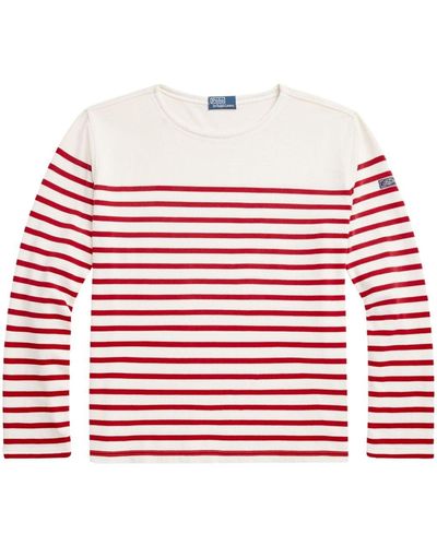 Polo Ralph Lauren ストライプ Tシャツ - レッド