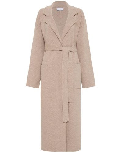 Rebecca Vallance Marion Belted Single-breasted Coat - Natural