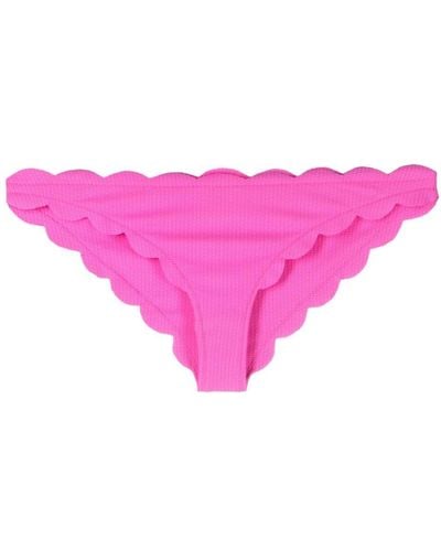 Marysia Swim Antibes Scallop-edge Bikini Bottoms - Pink