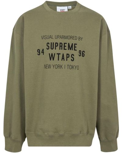 Supreme X WTAPS Sweatshirt mit rundem Ausschnitt - Grün
