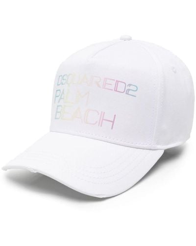 DSquared² Cappello da baseball con stampa - Bianco
