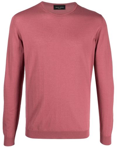 Roberto Collina Pull en maille à col rond - Rose