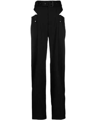 Ssheena High-waisted Wool Pants - Black
