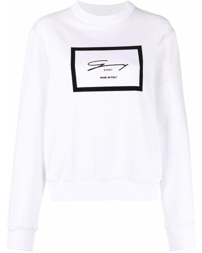 Genny Sweatshirt mit Rundhalsausschnitt - Weiß