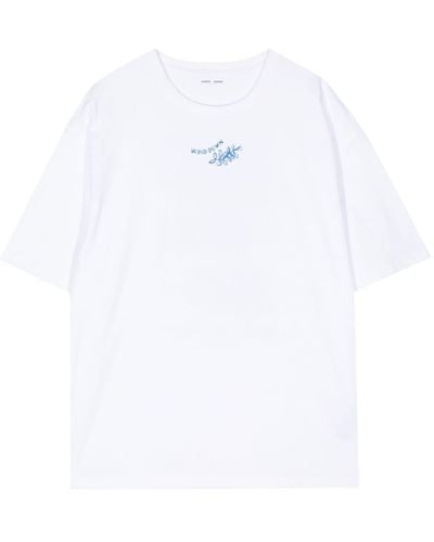 Samsøe & Samsøe Wind Down T-Shirt aus Bio-Baumwolle - Weiß
