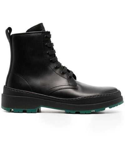 Camper Brutus Leather Ankle Boots - Black
