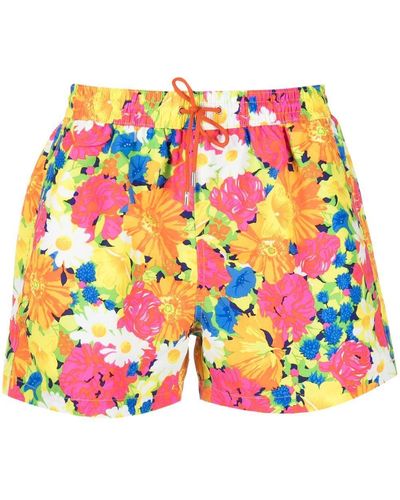 Paul Smith Floral-print Swim Shorts - Yellow