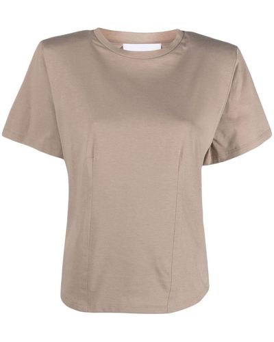 Nude Crew-neck Cotton T-shirt - Natural