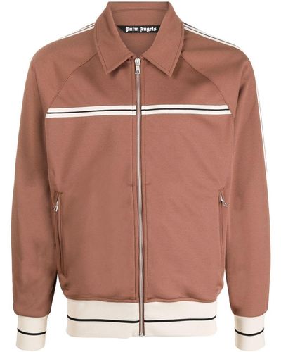 Palm Angels Striped-trim Sweatshirt - Brown