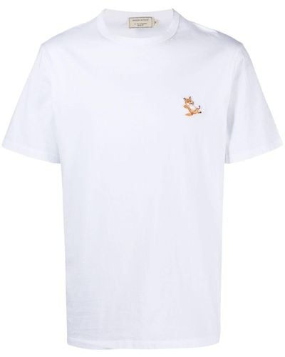 Maison Kitsuné Camiseta Chillax Fox con logo - Blanco