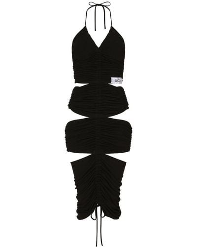 Dolce & Gabbana X Kim Cut-out Ruched Dress - Black