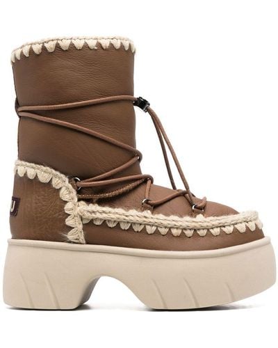 Mou Chunky padded snow boots - Braun