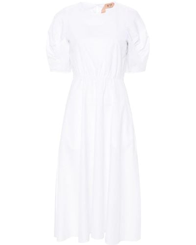 N°21 Plain T-shirt Midi Dress - White