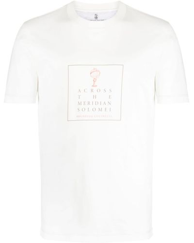 Brunello Cucinelli グラフィック Tシャツ - ホワイト