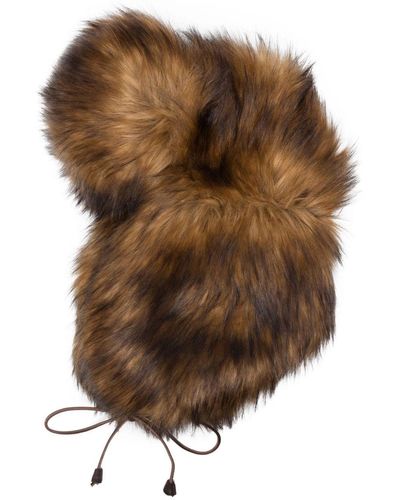 DSquared² Drawstring Faux-fur Winter Hat - Brown