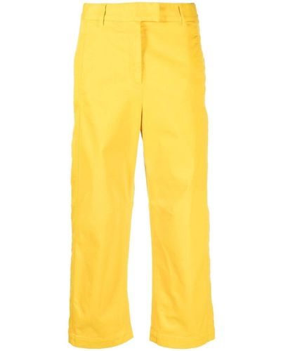 Alberto Biani Wide-leg Cropped Trousers - Yellow
