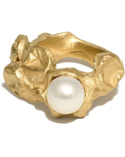Completedworks Anillo Crushed Pearl - Metálico