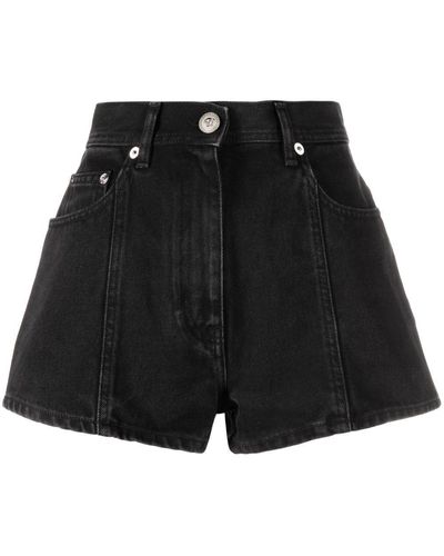 Versace Flared Denim Shorts - Black